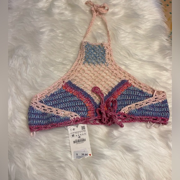 NWT Zara Knit Crop Top - Picture 2 of 4